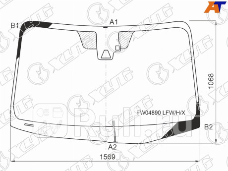 FW04890 LFW/H/X - Лобовое стекло (XYG) Toyota Sienna 3 (2018-2020) для Toyota Sienna 3 (2010-2020), XYG, FW04890 LFW/H/X