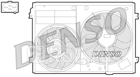 DER32012 - Вентилятор радиатора охлаждения (DENSO) Audi A3 8P (2003-2008) для Audi A3 8P (2003-2008), DENSO, DER32012