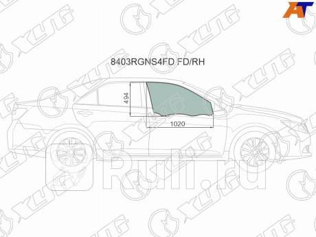 8403RGNS4FD FD/RH - Стекло двери передней правой (XYG) Toyota Camry V55 (2014-2018) для Toyota Camry V55 (2014-2018), XYG, 8403RGNS4FD FD/RH