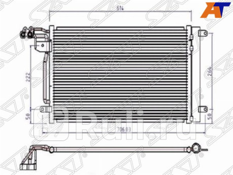 ST-VW01-394-0 - Радиатор кондиционера (SAT) Audi A1 8X (2010-2015) для Audi A1 8X (2010-2015), SAT, ST-VW01-394-0