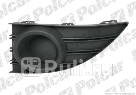 603527-6 - Решетка переднего бампера правая (Polcar) Renault Fluence (2009-2013) для Renault Fluence (2009-2017), Polcar, 603527-6