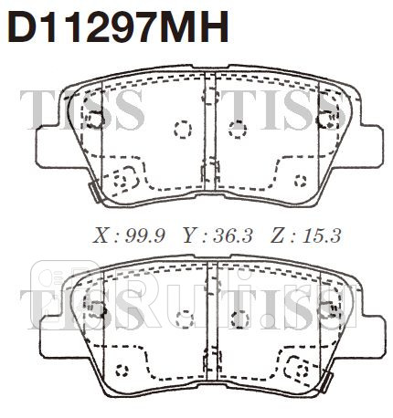 D11297MH - Колодки тормозные дисковые задние (MK KASHIYAMA) Kia Sportage 4 (2016-2020) для Kia Sportage 4 (2016-2021), MK KASHIYAMA, D11297MH