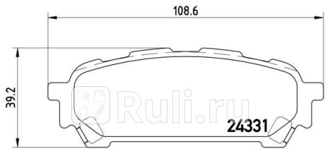 P 78 014 - Колодки тормозные дисковые задние (BREMBO) Subaru Forester SG (2002-2008) для Subaru Forester SG (2002-2008), BREMBO, P 78 014