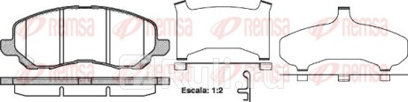 0804.31 - Колодки тормозные дисковые передние (REMSA) Mitsubishi Outlander XL (2006-2009) для Mitsubishi Outlander XL (2006-2009), REMSA, 0804.31