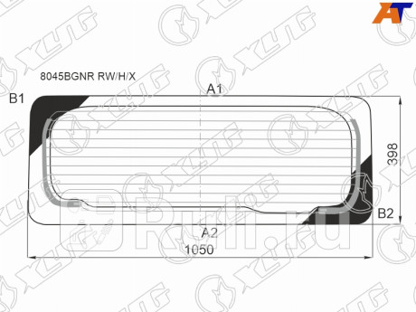 8045BGNR RW/H/X - Стекло заднее (XYG) Suzuki Jimny (2018-2021) для Suzuki Jimny (2018-2021), XYG, 8045BGNR RW/H/X