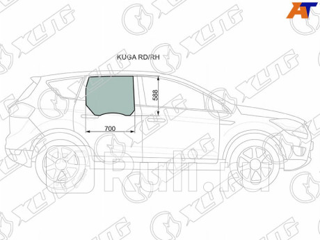KUGA RD/RH - Стекло двери задней правой (XYG) Ford Kuga 1 (2008-2012) для Ford Kuga 1 (2008-2012), XYG, KUGA RD/RH