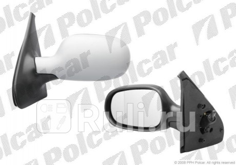 6016512E - Зеркало левое (Polcar) Renault Clio 2 рестайлинг (2001-2006) для Renault Clio 2 (2001-2006) рестайлинг, Polcar, 6016512E