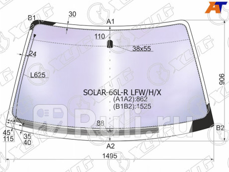 SOLAR-66L-R LFW/H/X - Лобовое стекло (XYG) Subaru Legacy BE/BH (1998-2004) для Subaru Legacy BE/BH (1998-2004), XYG, SOLAR-66L-R LFW/H/X