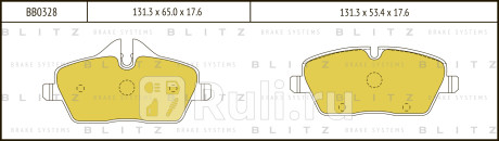 Колодки тормозные дисковые передние bmw 1(e81,e87) 04- BLITZ BB0328  для прочие, BLITZ, BB0328
