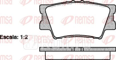 1231.00 - Колодки тормозные дисковые задние (REMSA) Toyota Camry V50 (2011-2014) для Toyota Camry V50 (2011-2014), REMSA, 1231.00