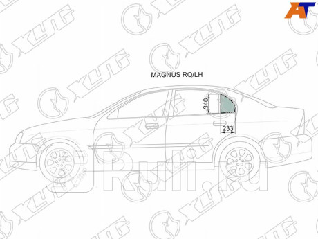 MAGNUS RQ/LH - Стекло двери задней левой (форточка) (XYG) Chevrolet Evanda (2004-2006) для Chevrolet Evanda (2000-2006), XYG, MAGNUS RQ/LH