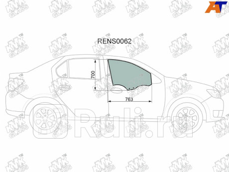 RENS0062 - Стекло двери передней правой (KMK) Renault Sandero (2013-2021) для Renault Sandero (2013-2021), KMK, RENS0062