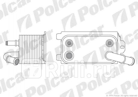 9071L8-1 - Радиатор масляный коробки передач (Polcar) Volvo S80 (2006-2010) для Volvo S80 (2006-2013), Polcar, 9071L8-1