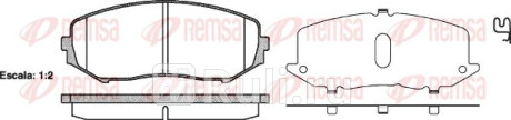 1225.02 - Колодки тормозные дисковые передние (REMSA) Suzuki Grand Vitara (1997-2006) для Suzuki Grand Vitara (1997-2006), REMSA, 1225.02