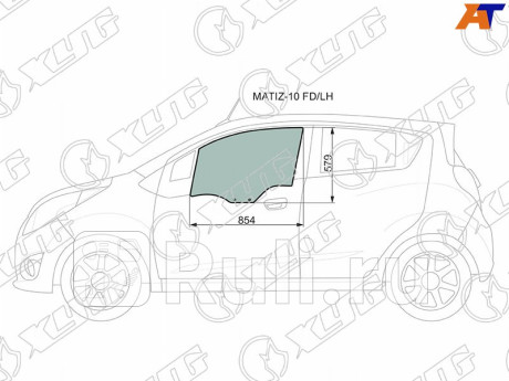 MATIZ-10 FD/LH - Стекло двери передней левой (XYG) Chevrolet Spark M300 (2009-2016) для Chevrolet Spark M300 (2009-2016), XYG, MATIZ-10 FD/LH