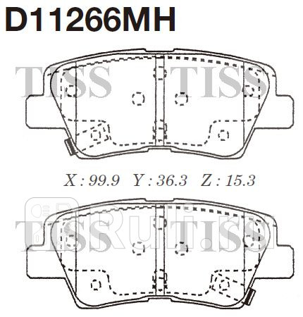 D11266MH - Колодки тормозные дисковые задние (MK KASHIYAMA) Kia Rio 3 (2011-2015) для Kia Rio 3 (2011-2015), MK KASHIYAMA, D11266MH