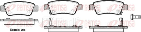 1290.02 - Колодки тормозные дисковые задние (REMSA) Honda CR-V 3 рестайлинг (2009-2012) для Honda CR-V 3 (2009-2012) рестайлинг, REMSA, 1290.02