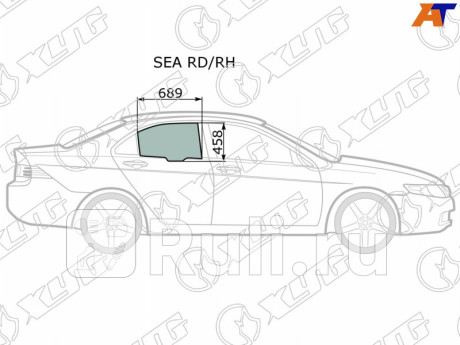SEA RD/RH - Стекло двери задней правой (XYG) Honda Accord 7 (2003-2008) для Honda Accord 7 CL (2003-2008), XYG, SEA RD/RH