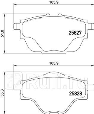 P 61 124 - Колодки тормозные дисковые задние (BREMBO) Peugeot 3008 (2016-2020) для Peugeot 3008 (2016-2020), BREMBO, P 61 124
