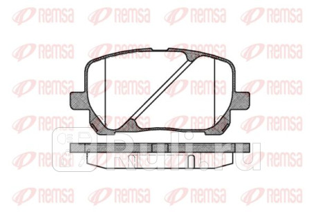 0954.00 - Колодки тормозные дисковые передние (REMSA) Toyota Ipsum (2001-2009) для Toyota Ipsum (2001-2009), REMSA, 0954.00
